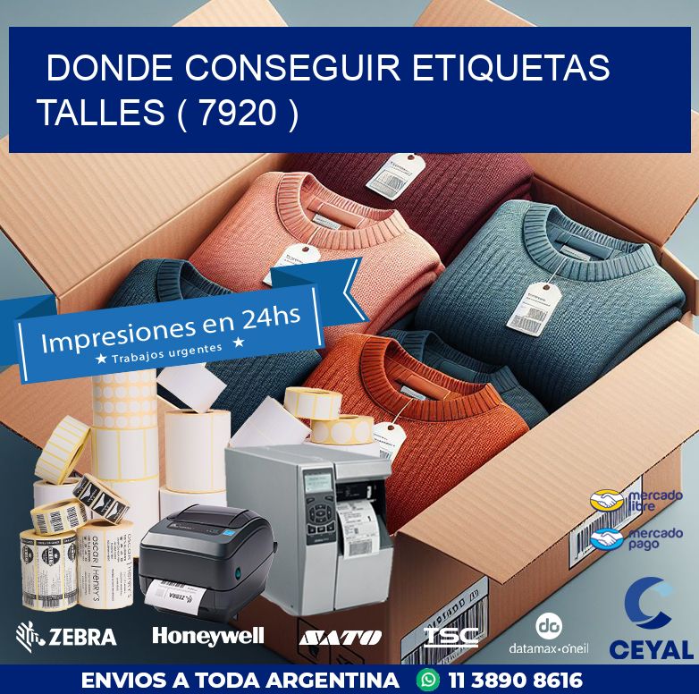 DONDE CONSEGUIR ETIQUETAS TALLES ( 7920 )