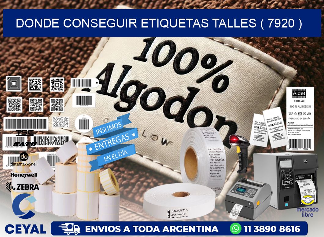 DONDE CONSEGUIR ETIQUETAS TALLES ( 7920 )
