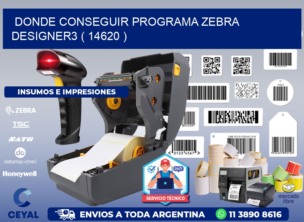 DONDE CONSEGUIR PROGRAMA ZEBRA DESIGNER3 ( 14620 )