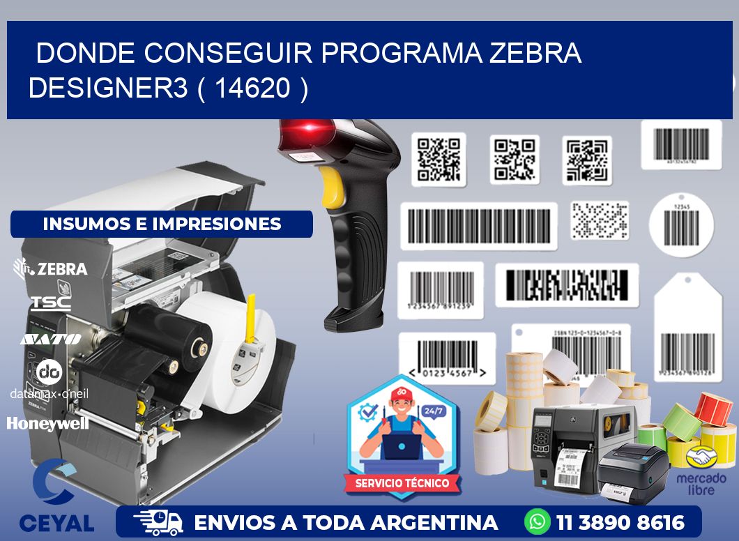 DONDE CONSEGUIR PROGRAMA ZEBRA DESIGNER3 ( 14620 )