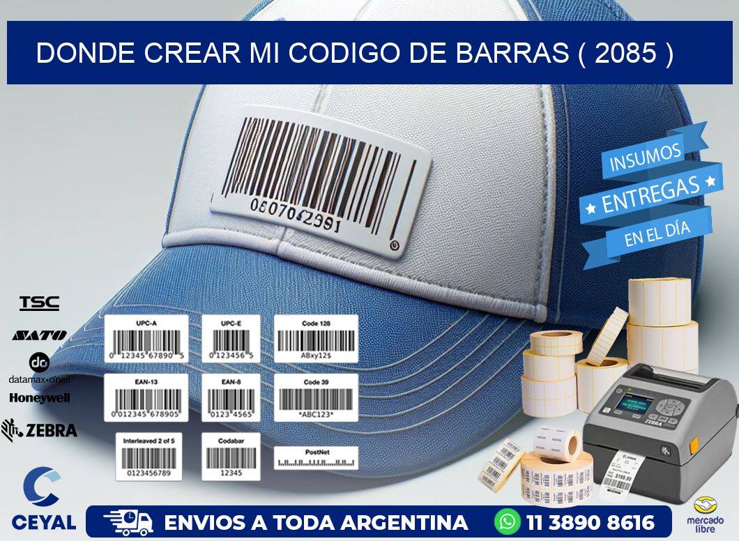 DONDE CREAR MI CODIGO DE BARRAS ( 2085 )