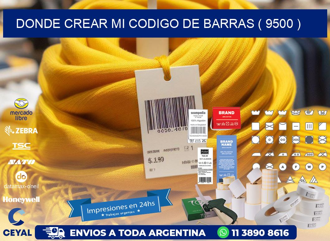 DONDE CREAR MI CODIGO DE BARRAS ( 9500 )