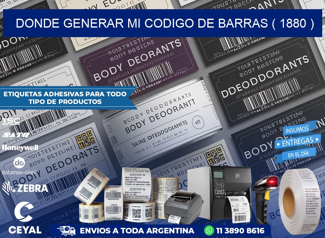 DONDE GENERAR MI CODIGO DE BARRAS ( 1880 )
