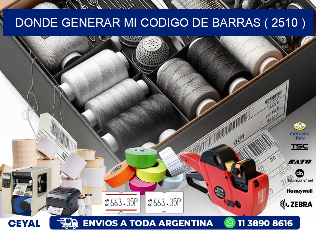 DONDE GENERAR MI CODIGO DE BARRAS ( 2510 )