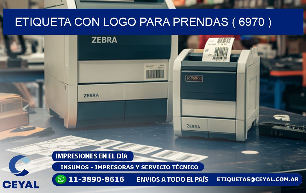 ETIQUETA CON LOGO PARA PRENDAS ( 6970 )