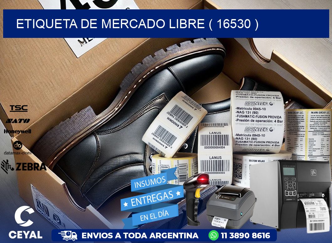 ETIQUETA DE MERCADO LIBRE ( 16530 )