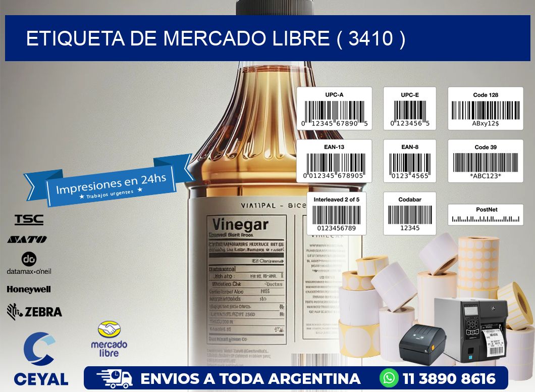ETIQUETA DE MERCADO LIBRE ( 3410 )