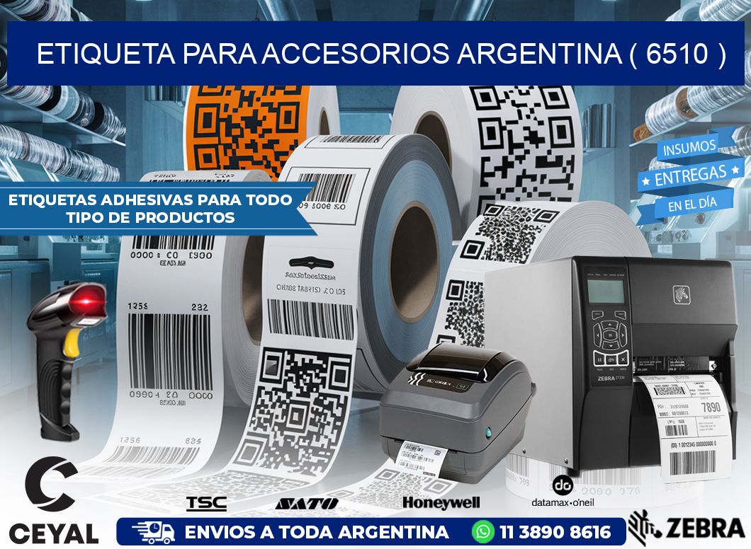 ETIQUETA PARA ACCESORIOS ARGENTINA ( 6510 )