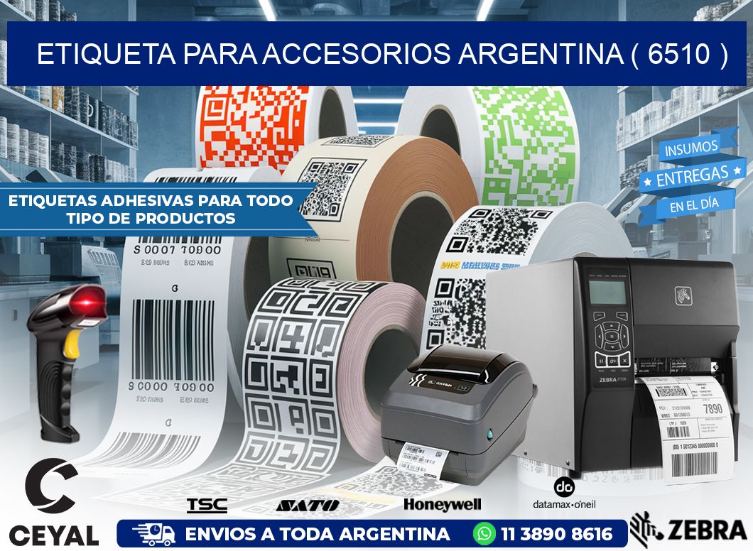 ETIQUETA PARA ACCESORIOS ARGENTINA ( 6510 )