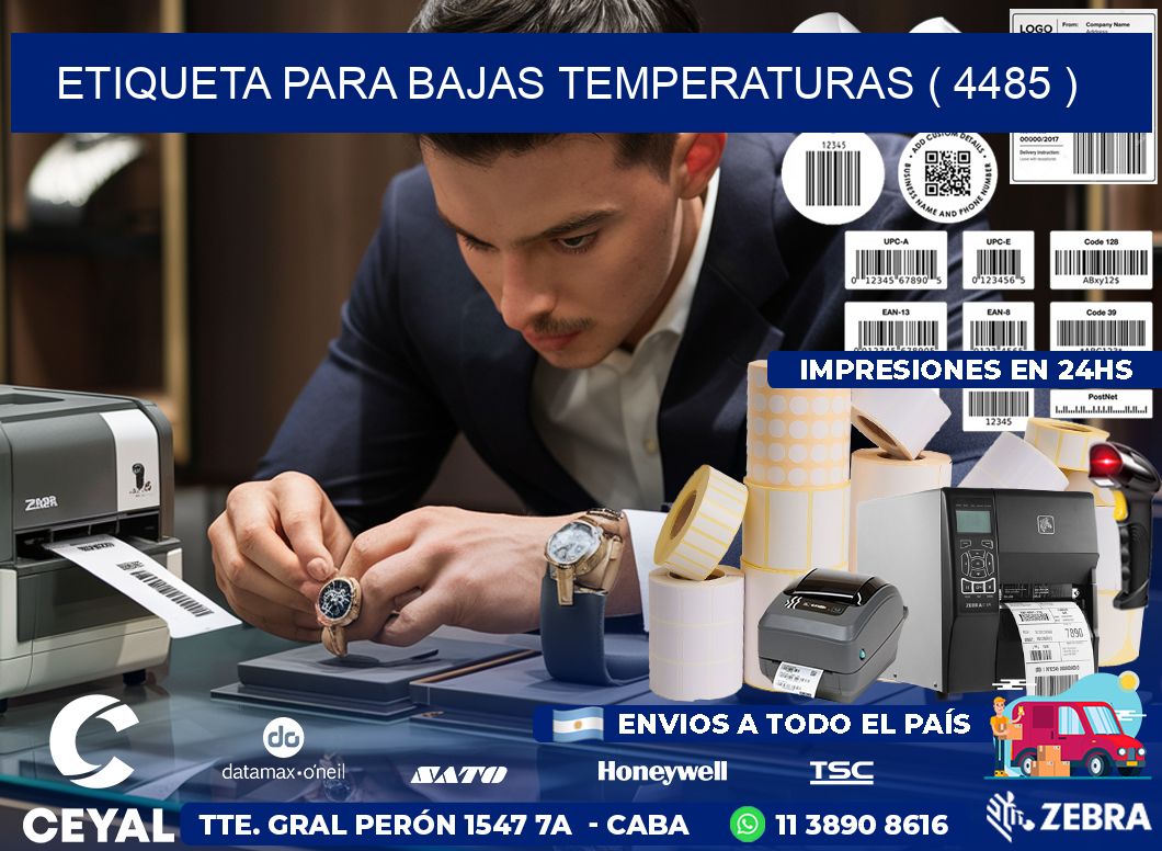 ETIQUETA PARA BAJAS TEMPERATURAS ( 4485 )