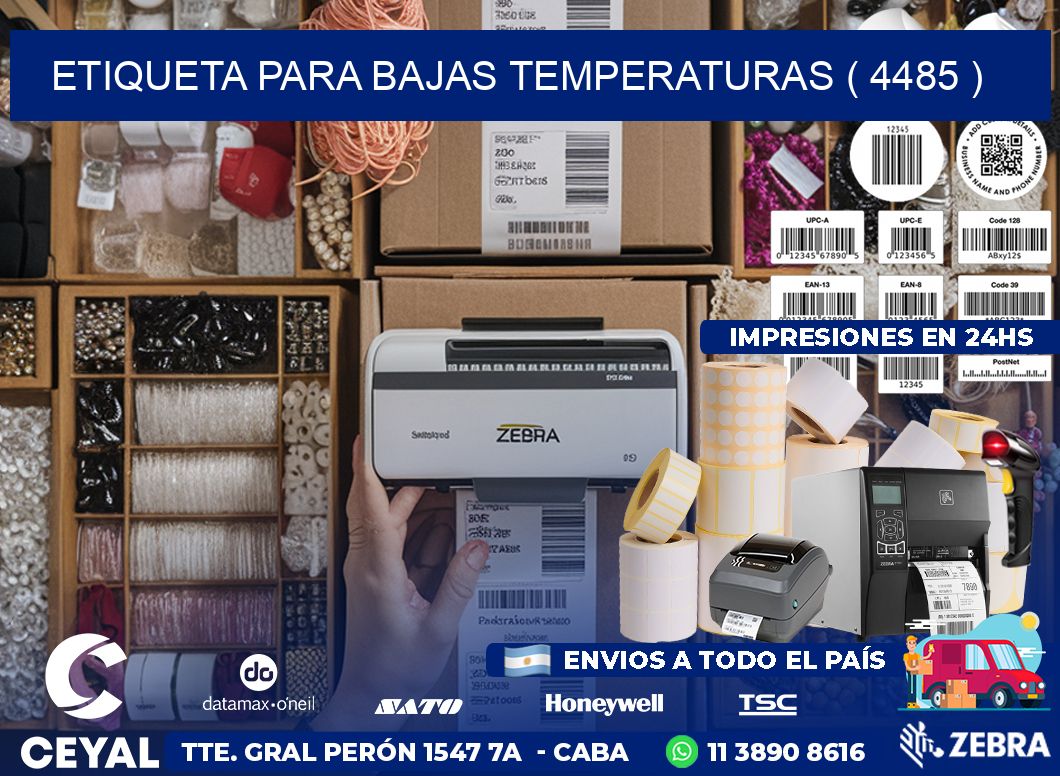 ETIQUETA PARA BAJAS TEMPERATURAS ( 4485 )