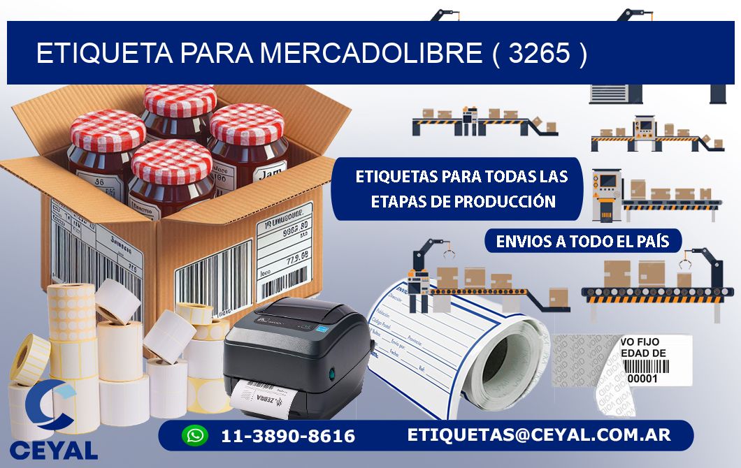 ETIQUETA PARA MERCADOLIBRE ( 3265 )