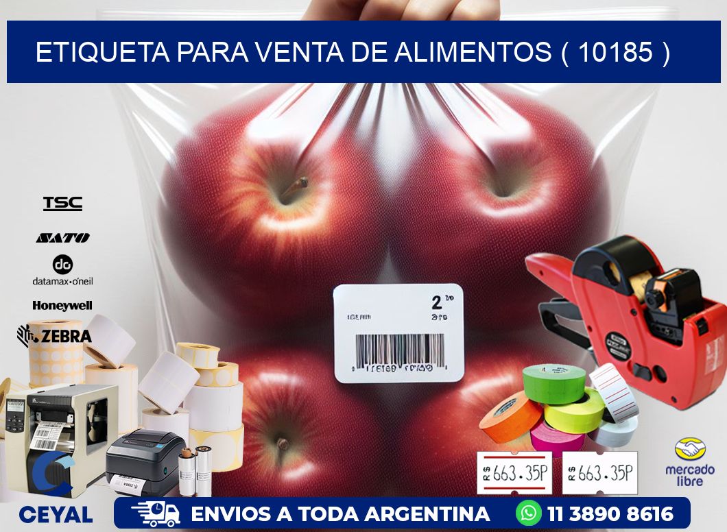 ETIQUETA PARA VENTA DE ALIMENTOS ( 10185 )