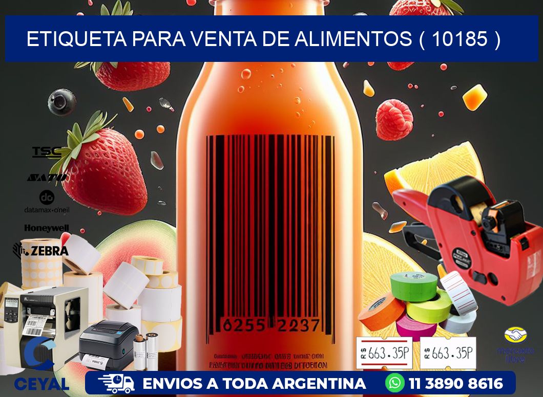 ETIQUETA PARA VENTA DE ALIMENTOS ( 10185 )