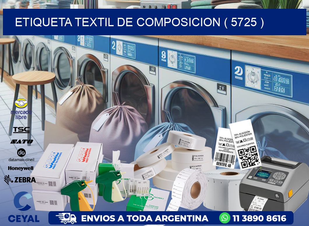 ETIQUETA TEXTIL DE COMPOSICION ( 5725 )