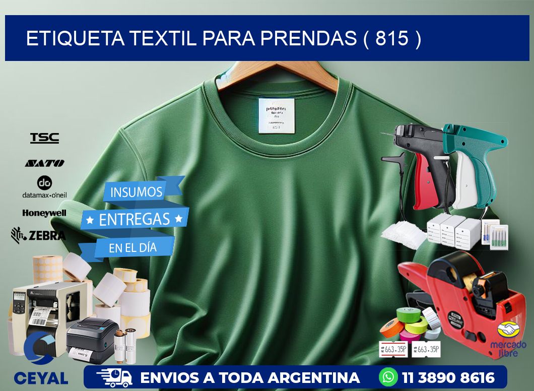 ETIQUETA TEXTIL PARA PRENDAS ( 815 )