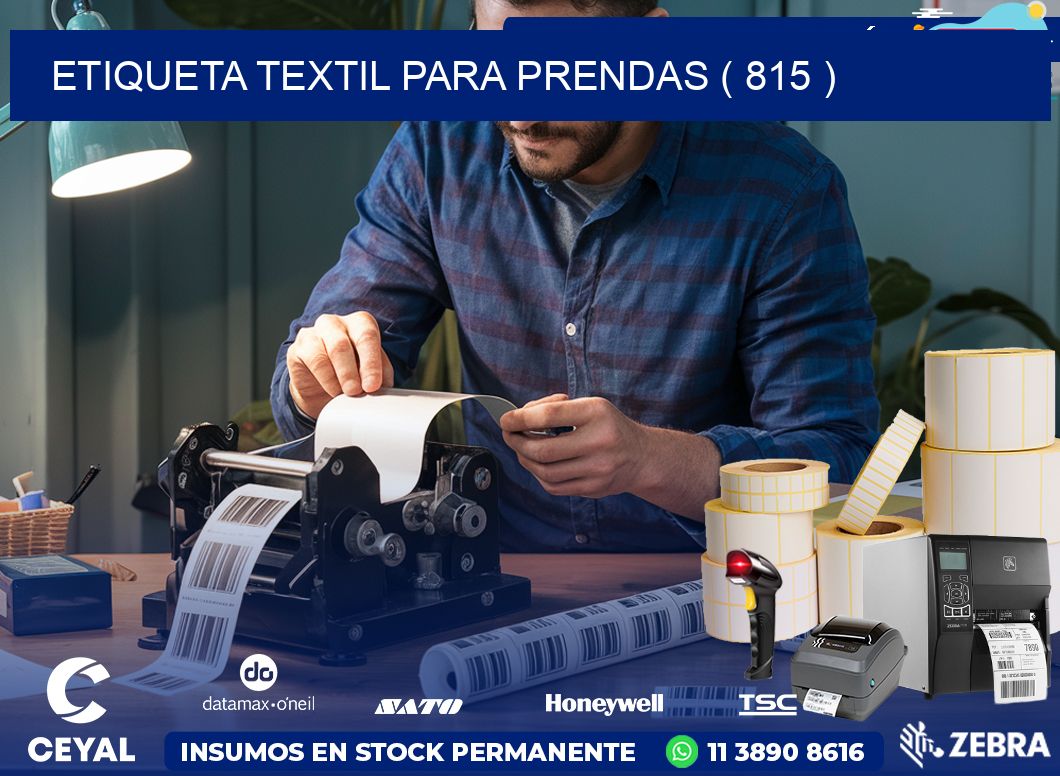 ETIQUETA TEXTIL PARA PRENDAS ( 815 )