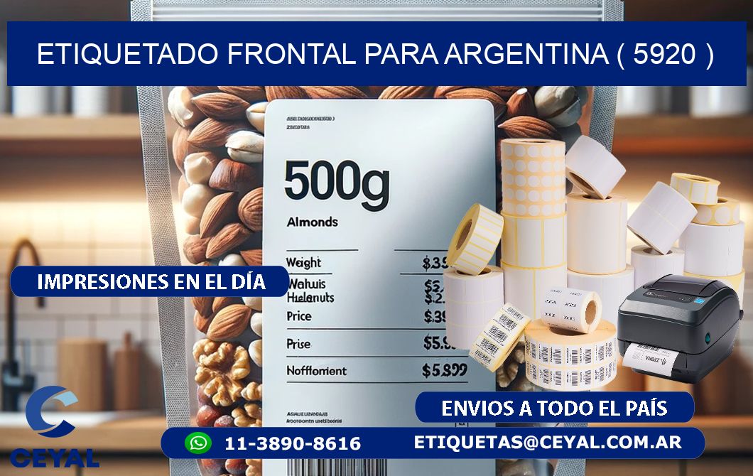 ETIQUETADO FRONTAL PARA ARGENTINA ( 5920 )