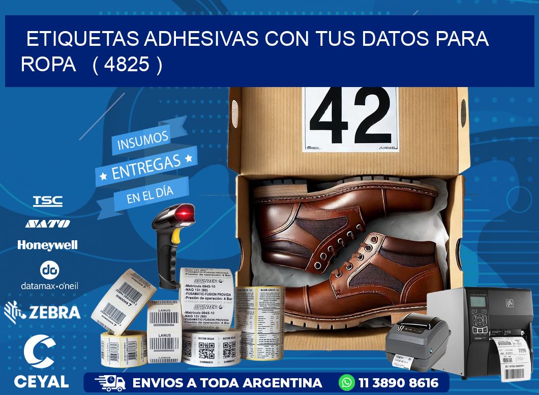 ETIQUETAS ADHESIVAS CON TUS DATOS PARA ROPA   ( 4825 )