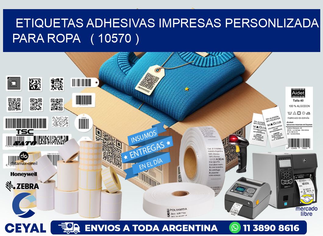 ETIQUETAS ADHESIVAS IMPRESAS PERSONLIZADA PARA ROPA   ( 10570 )
