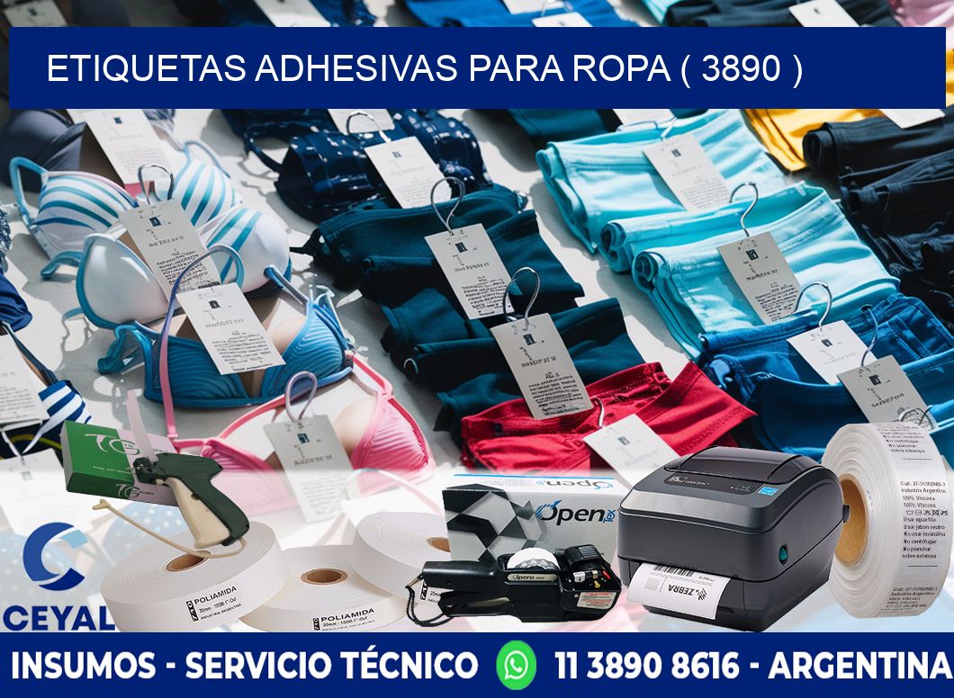 ETIQUETAS ADHESIVAS PARA ROPA ( 3890 )