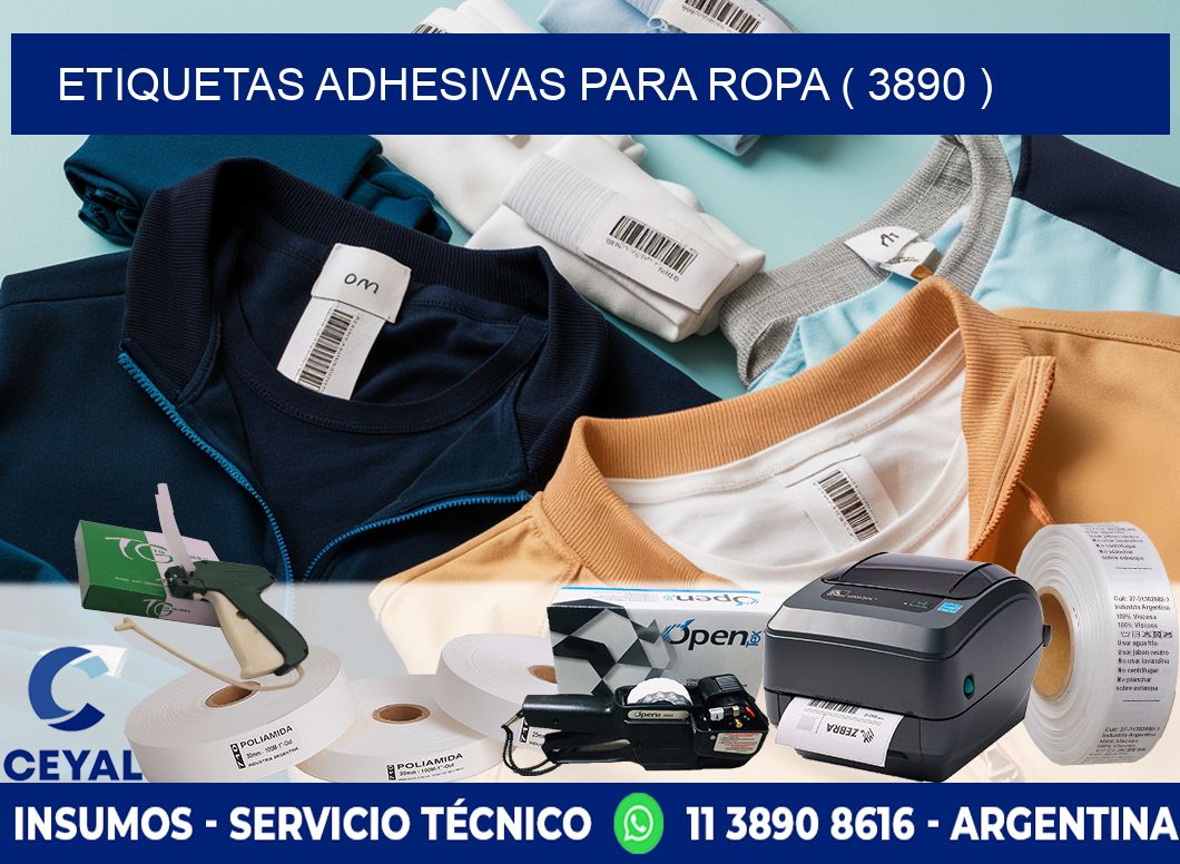 ETIQUETAS ADHESIVAS PARA ROPA ( 3890 )