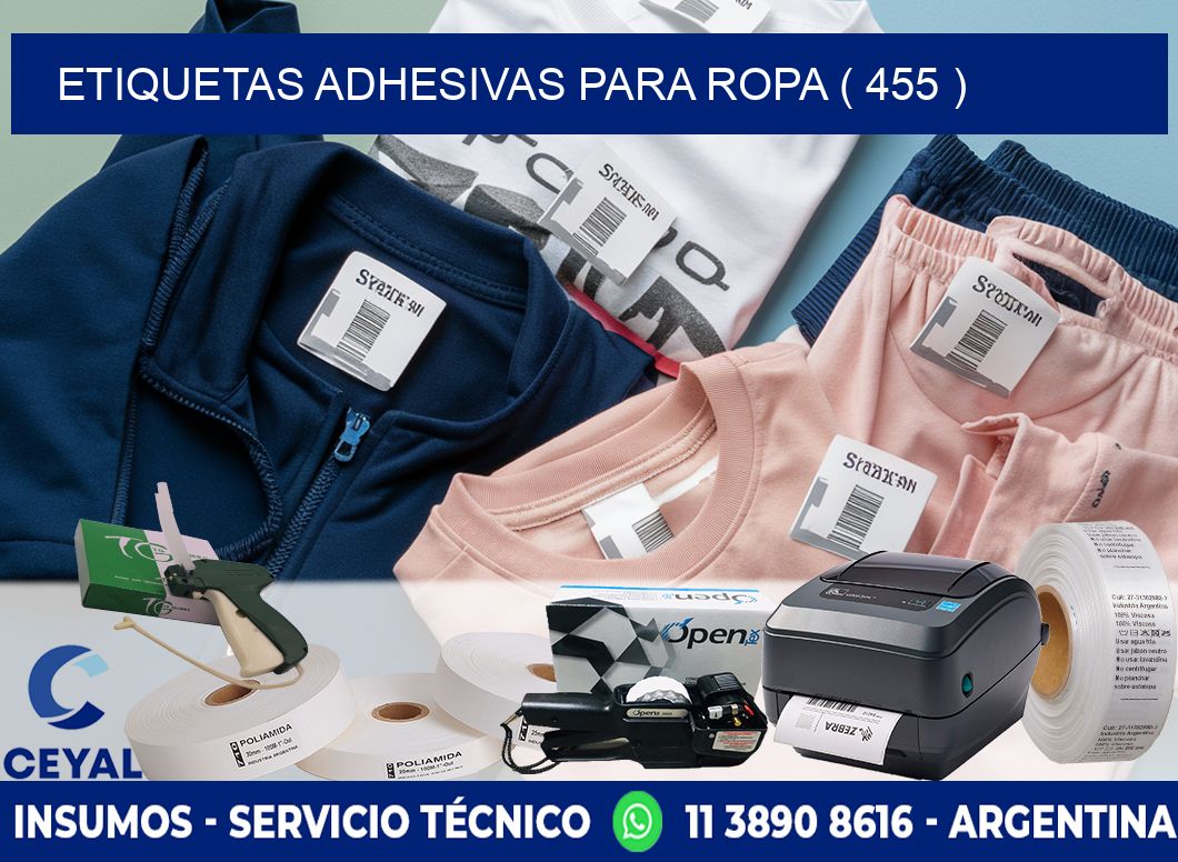 ETIQUETAS ADHESIVAS PARA ROPA ( 455 )