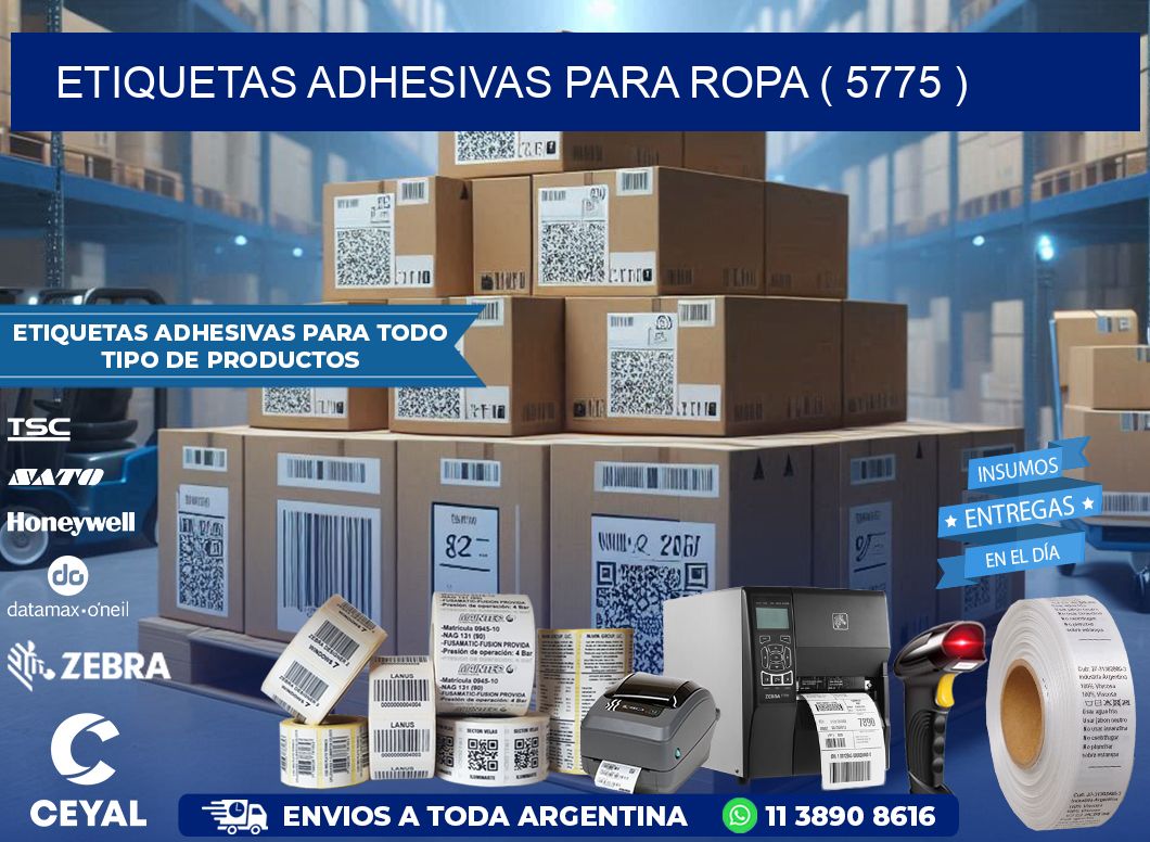 ETIQUETAS ADHESIVAS PARA ROPA ( 5775 )