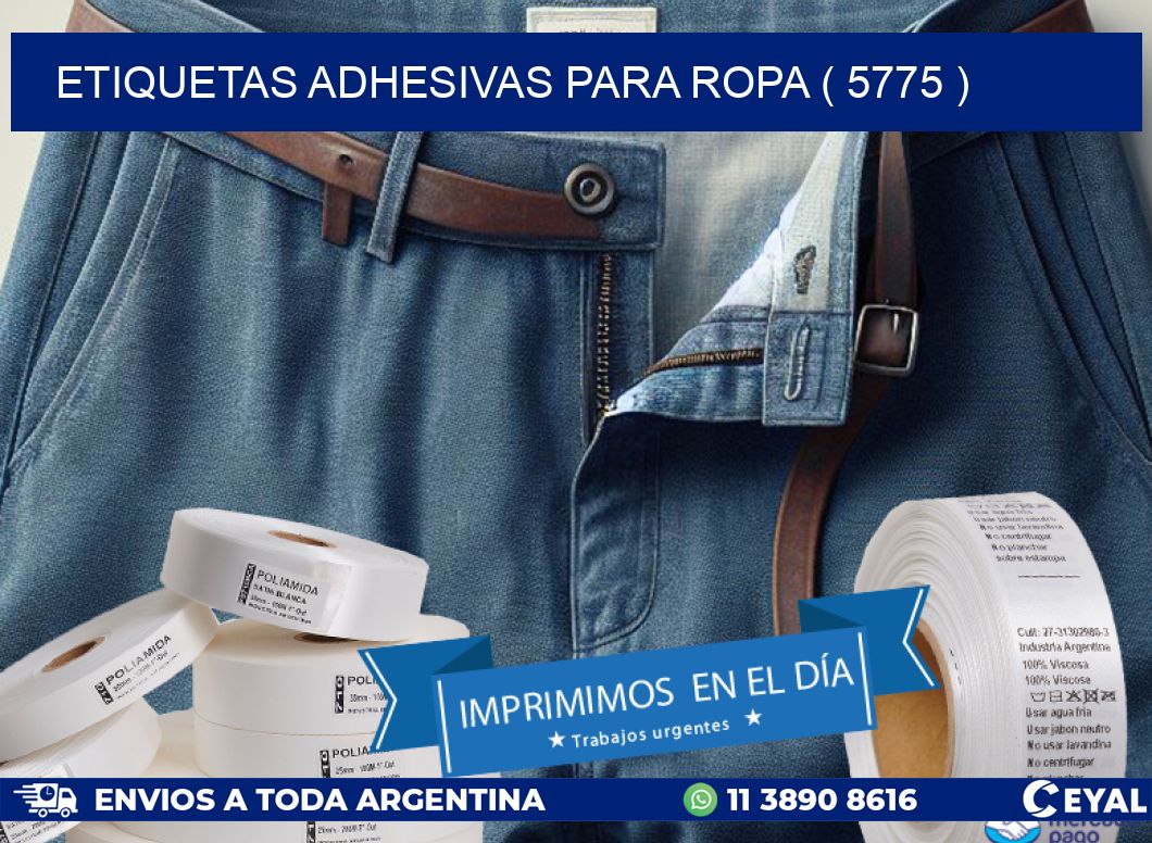 ETIQUETAS ADHESIVAS PARA ROPA ( 5775 )