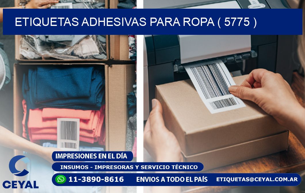 ETIQUETAS ADHESIVAS PARA ROPA ( 5775 )