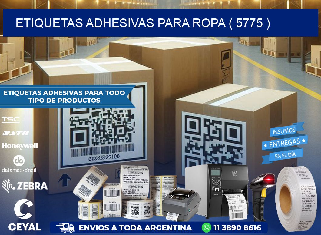 ETIQUETAS ADHESIVAS PARA ROPA ( 5775 )