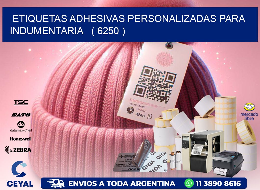 ETIQUETAS ADHESIVAS PERSONALIZADAS PARA INDUMENTARIA   ( 6250 )