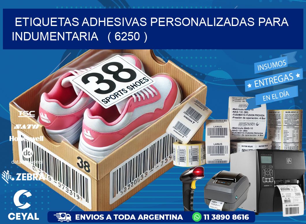 ETIQUETAS ADHESIVAS PERSONALIZADAS PARA INDUMENTARIA   ( 6250 )