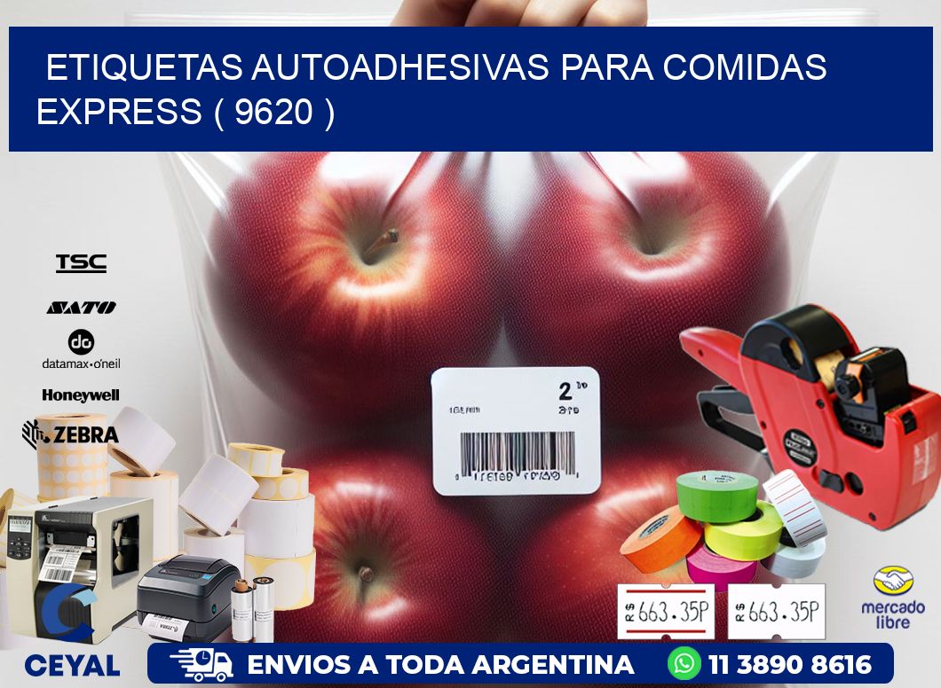ETIQUETAS AUTOADHESIVAS PARA COMIDAS EXPRESS ( 9620 )