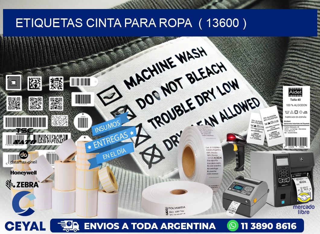 ETIQUETAS CINTA PARA ROPA ( 13600 )