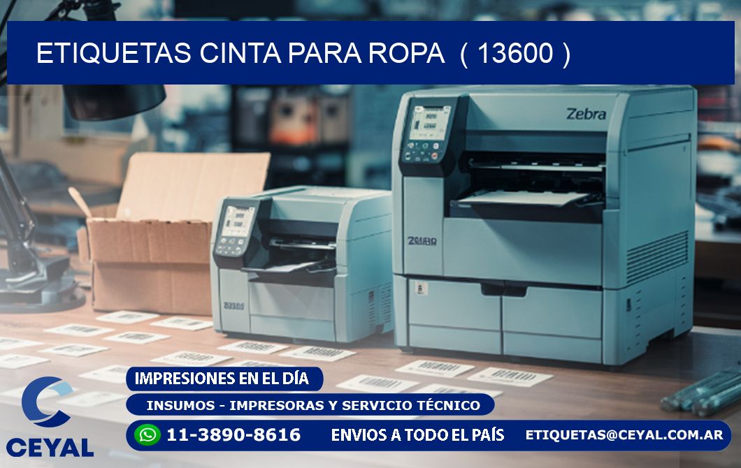ETIQUETAS CINTA PARA ROPA ( 13600 )