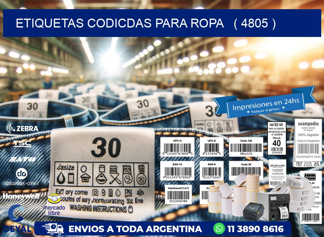 ETIQUETAS CODICDAS PARA ROPA ( 4805 )