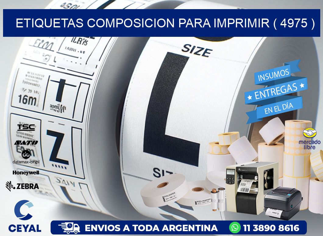 ETIQUETAS COMPOSICION PARA IMPRIMIR ( 4975 )