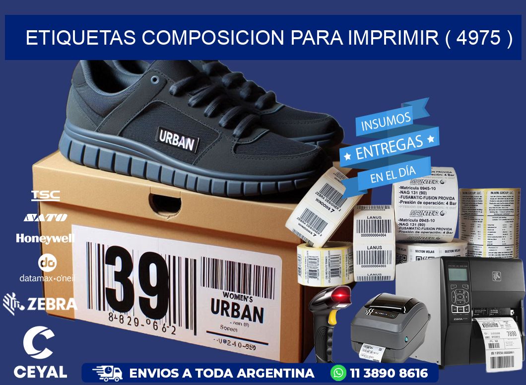 ETIQUETAS COMPOSICION PARA IMPRIMIR ( 4975 )