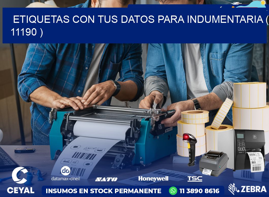 ETIQUETAS CON TUS DATOS PARA INDUMENTARIA ( 11190 )