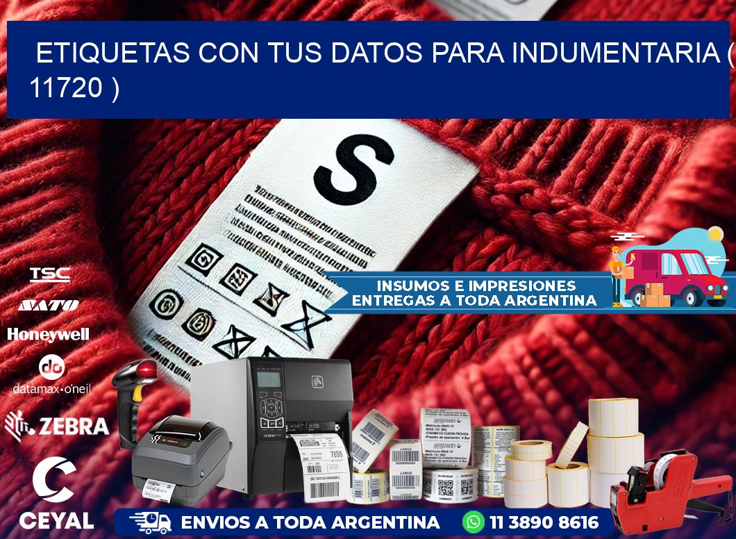 ETIQUETAS CON TUS DATOS PARA INDUMENTARIA ( 11720 )