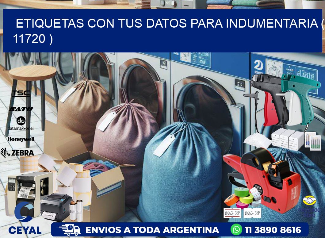 ETIQUETAS CON TUS DATOS PARA INDUMENTARIA ( 11720 )