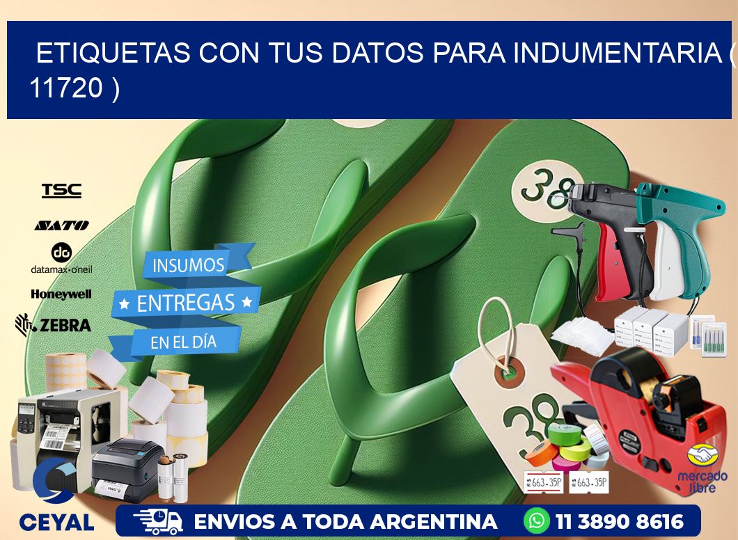 ETIQUETAS CON TUS DATOS PARA INDUMENTARIA ( 11720 )