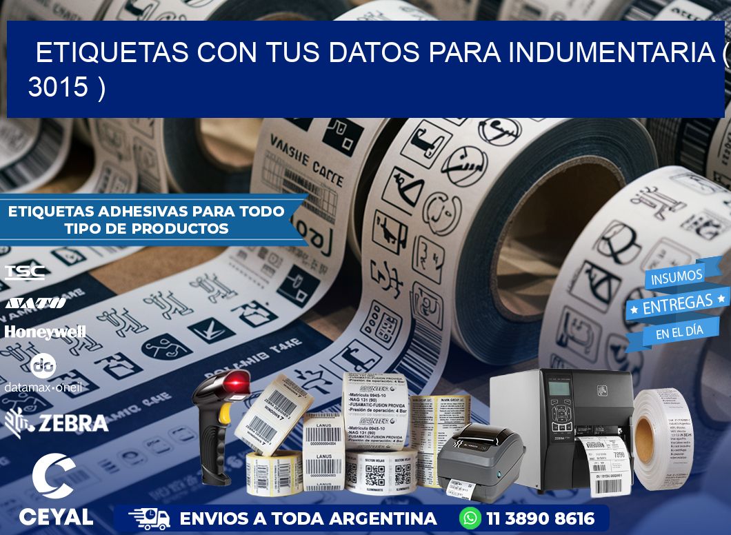 ETIQUETAS CON TUS DATOS PARA INDUMENTARIA ( 3015 )