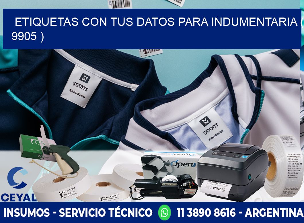 ETIQUETAS CON TUS DATOS PARA INDUMENTARIA ( 9905 )