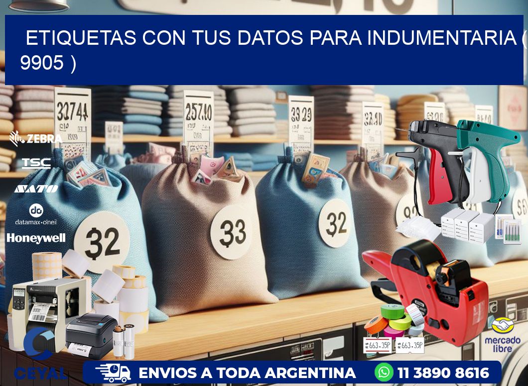 ETIQUETAS CON TUS DATOS PARA INDUMENTARIA ( 9905 )