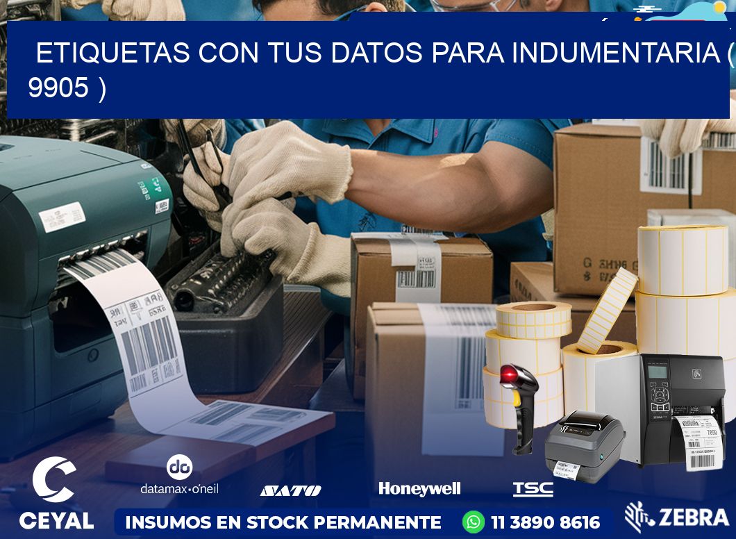 ETIQUETAS CON TUS DATOS PARA INDUMENTARIA ( 9905 )