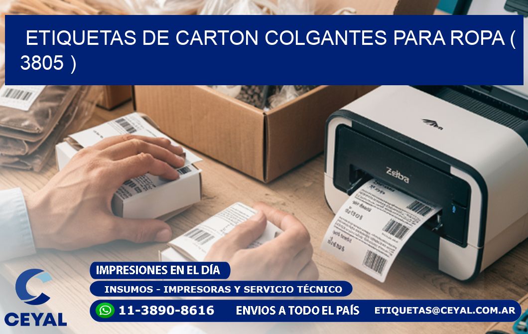 ETIQUETAS DE CARTON COLGANTES PARA ROPA ( 3805 )