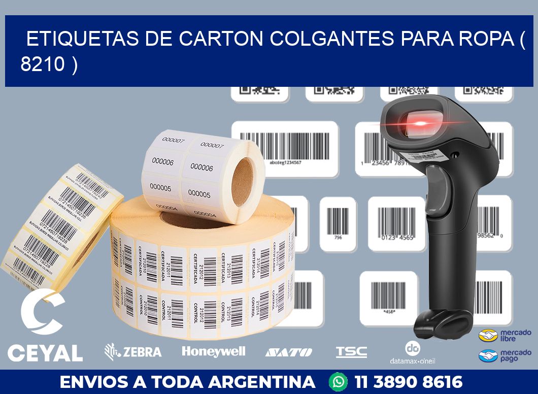 ETIQUETAS DE CARTON COLGANTES PARA ROPA ( 8210 )
