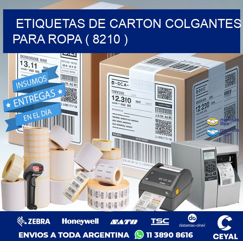 ETIQUETAS DE CARTON COLGANTES PARA ROPA ( 8210 )
